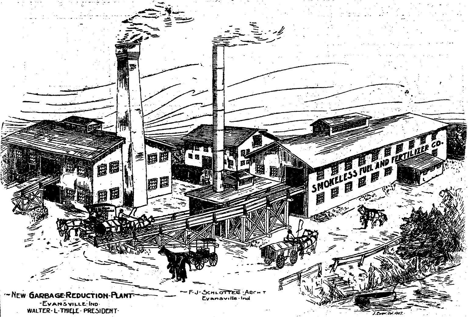 1534x1041 Historic Evansville - Garbage Sketch