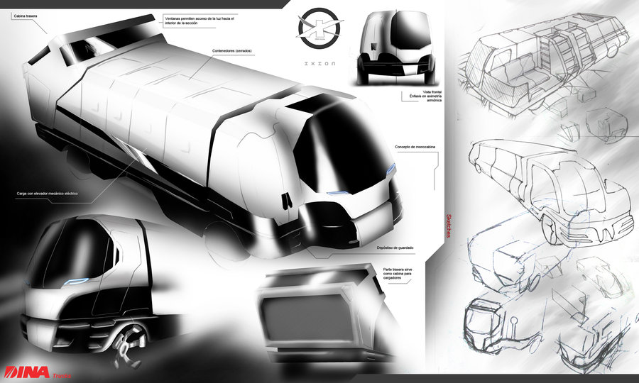 900x540 Garbage Truck Concept By Alpha Step - Garbage Truck Sketch