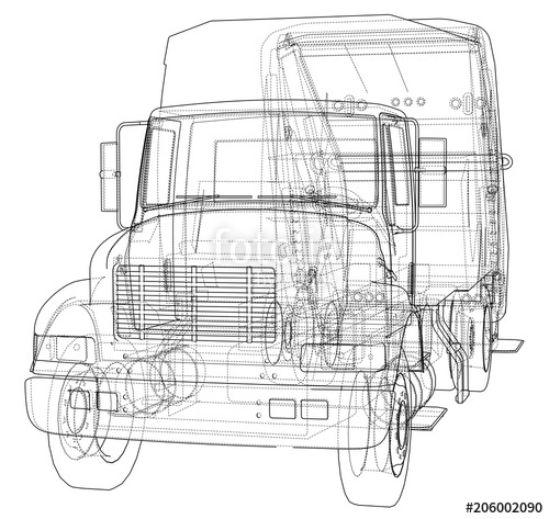 500x473 Garbage Truck Concept. Vector Stock Image And Royalty Free Vector - Garbage Truck Sketch