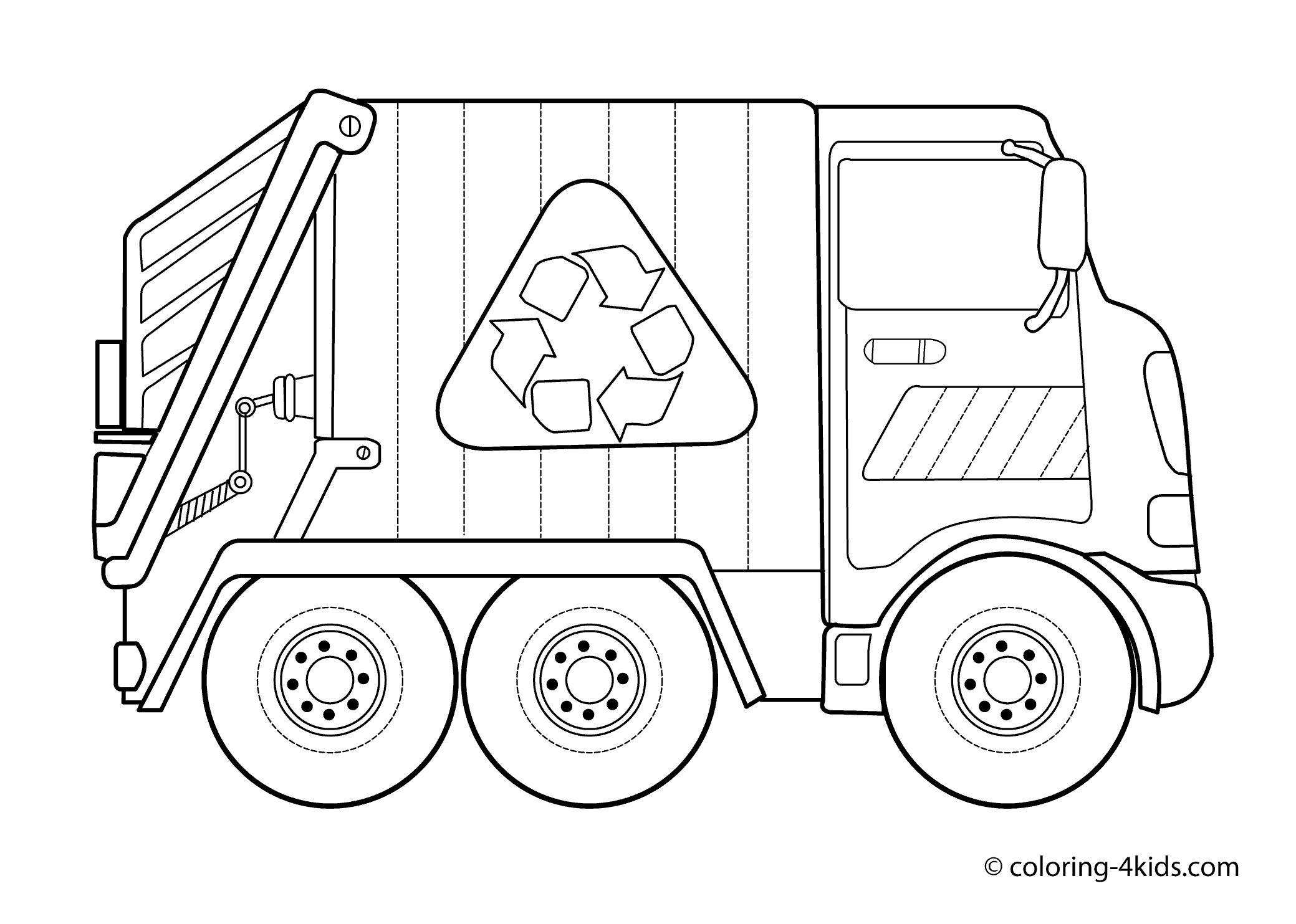 2079x1483 Garbage Truck Coloring Pages For Kids Transportation Coloring - Garbage Truck Sketch
