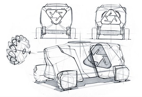 600x410 The New Garbage Truck On Behance Sketch Rubbish - Garbage Truck Sketch