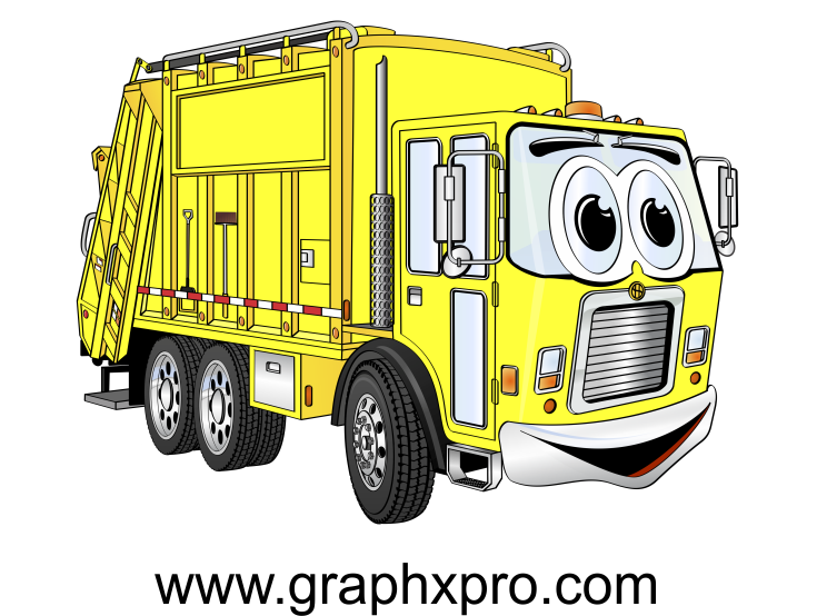 735x554 Collection Of Free Drawing Truck Garbage. Download On Ubisafe - Garbage Truck Sketch