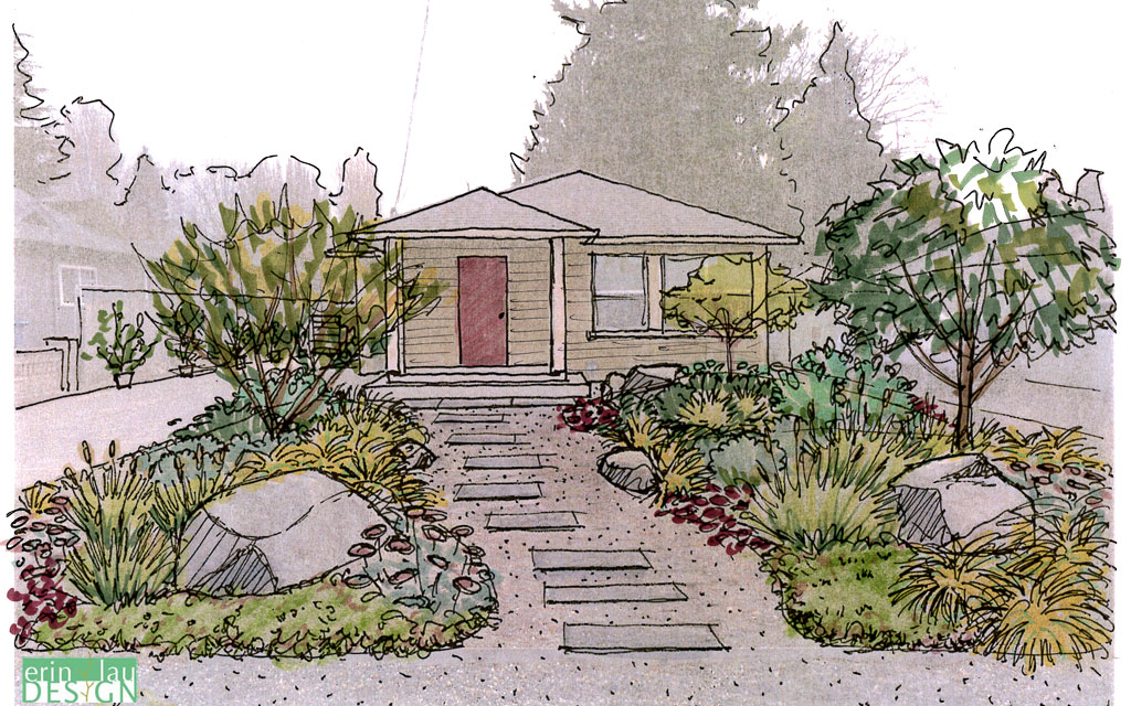 1024x640 Garden Creation How To Draw A Perspective Sketch Drawntogarden - Garden Design Sketch