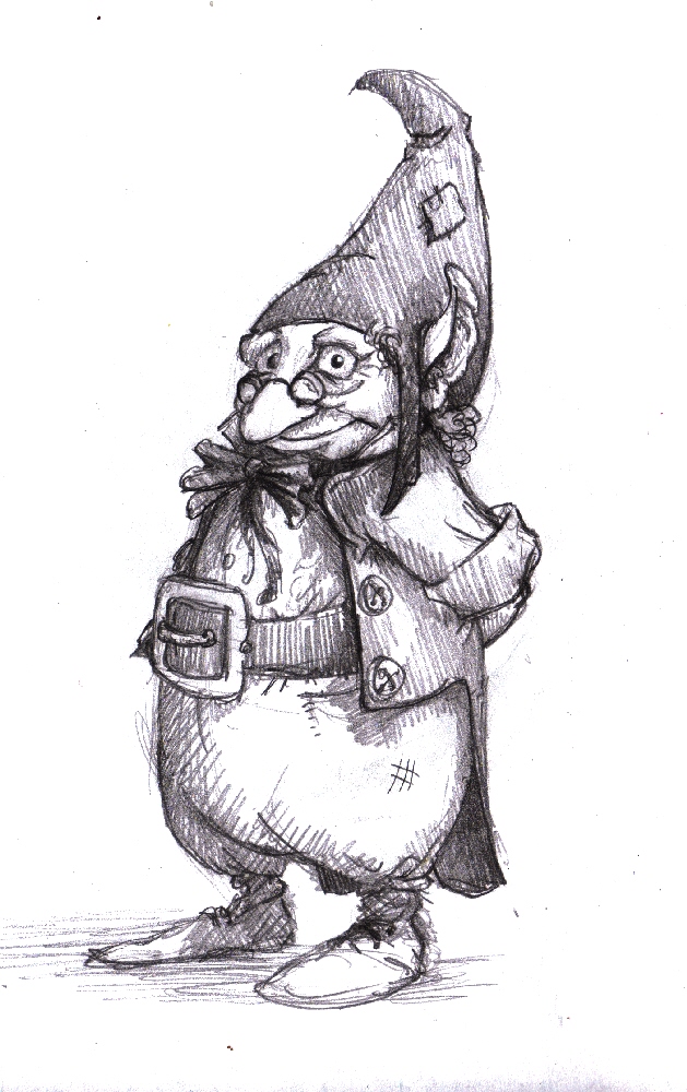 629x1000 Magellin . Blog Garden Gnome - Garden Gnome Sketch