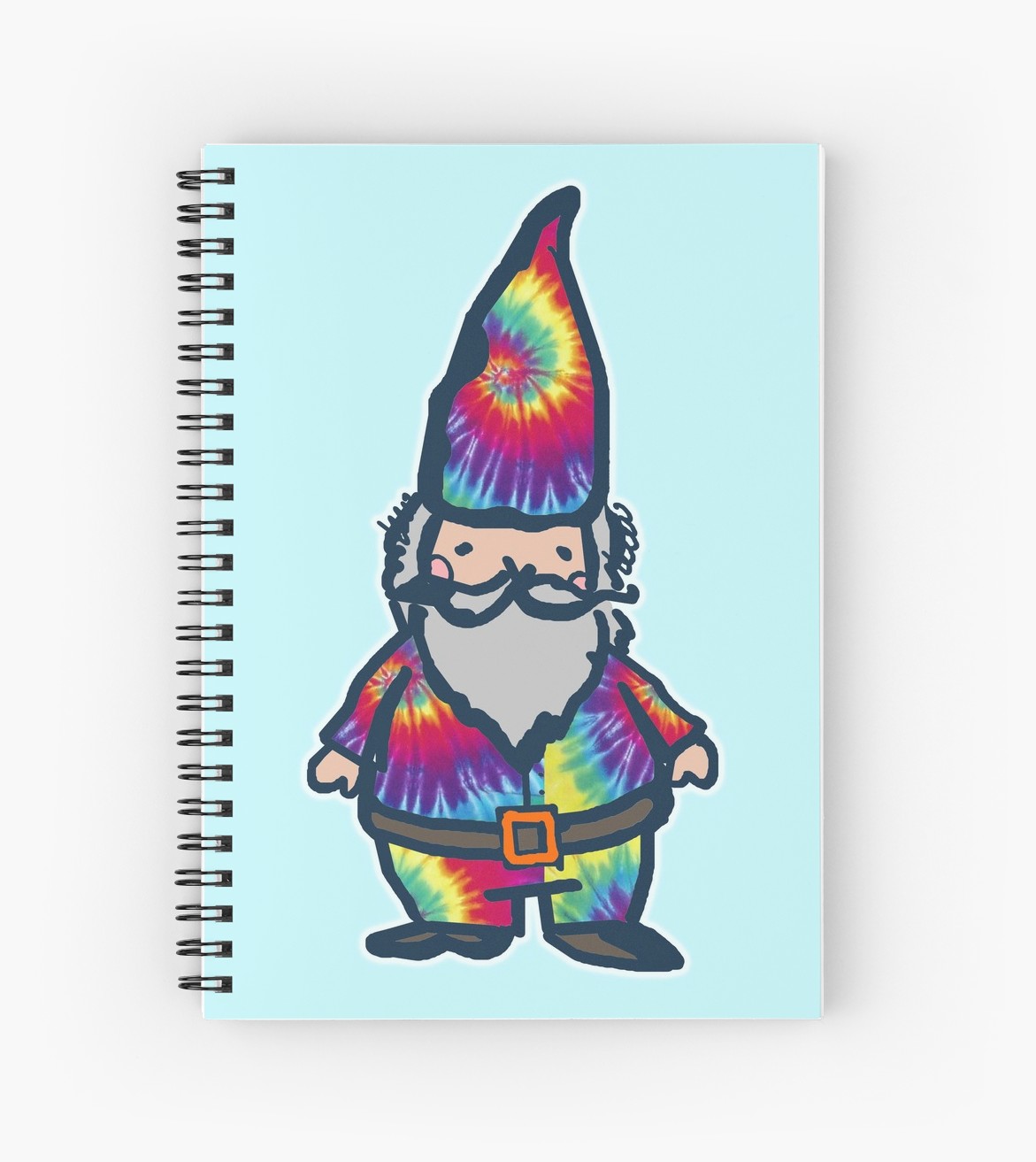 1171x1313 Cute Tie Dye Garden Gnome Spiral Notebooks By Purple Lunchbox - Garden Gnome Sketch