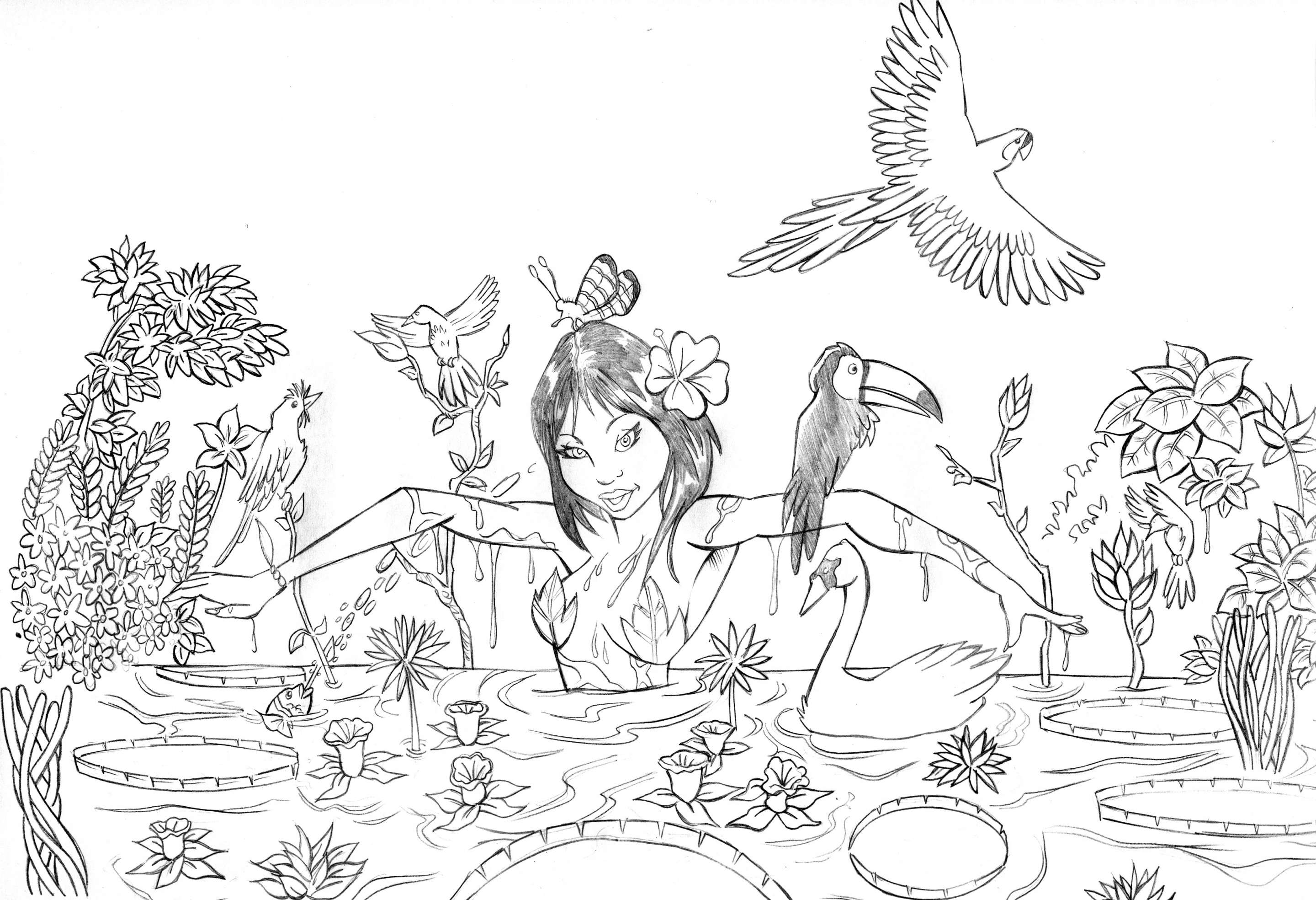 2880x1968 Edem Garden In Sketch For Editorial - Garden Of Eden Sketch