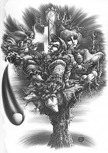 213x300 Repatriation From Garden Of Eden Drawing By Gia Chikvaidze - Garden Of Eden Sketch