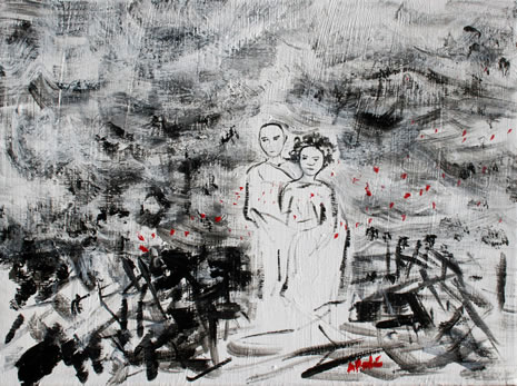 465x347 The Story Of Adam And Eve In The Bible - Garden Of Eden Sketch