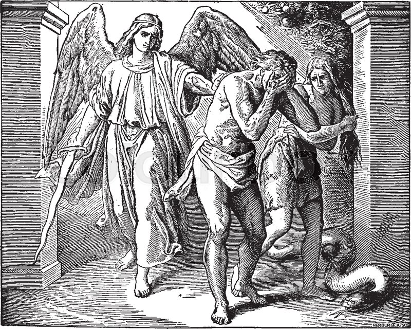 800x640 Adam And Eve Driven Out Of The Garden Of Eden, This Scene Shows A - Garden Of Eden Sketch