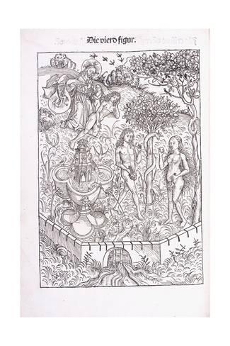 325x488 Adam And Eve In The Garden Of Eden, 1491 Giclee Print - Garden Of Eden Sketch