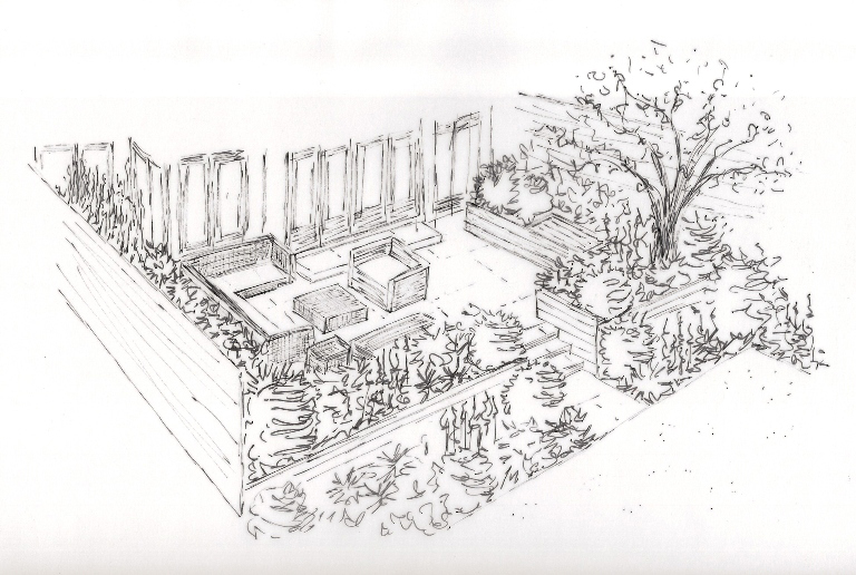 768x516 Gardens Lisa Cox Garden Designs - Garden Sketch
