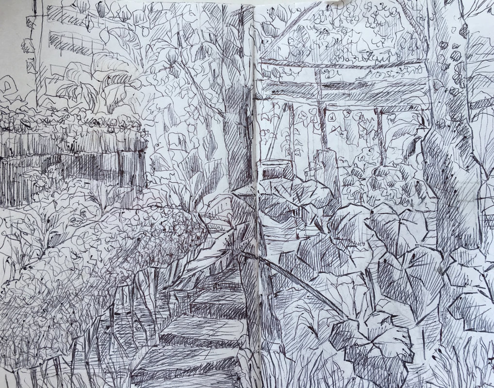 1018x800 Rooftop Garden Sketch - Garden Sketch