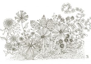 300x210 Flower Garden Drawing Pencil How To Draw A Scenery With Flowers - Garden Sketch For Kids