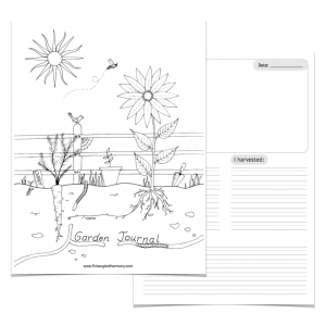 300x300 Garden Journal For Children Free Download) ~ Entangled Harmony - Garden Sketch For Kids