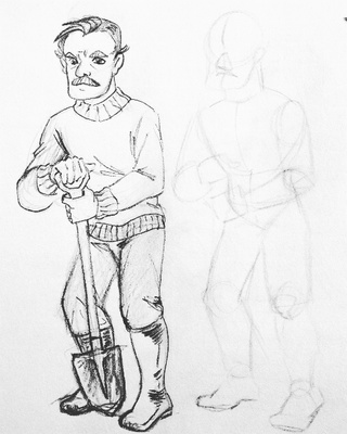 320x400 Gardener Drawings On Paigeeworld. Pictures Of Gardener - Gardener Sketch