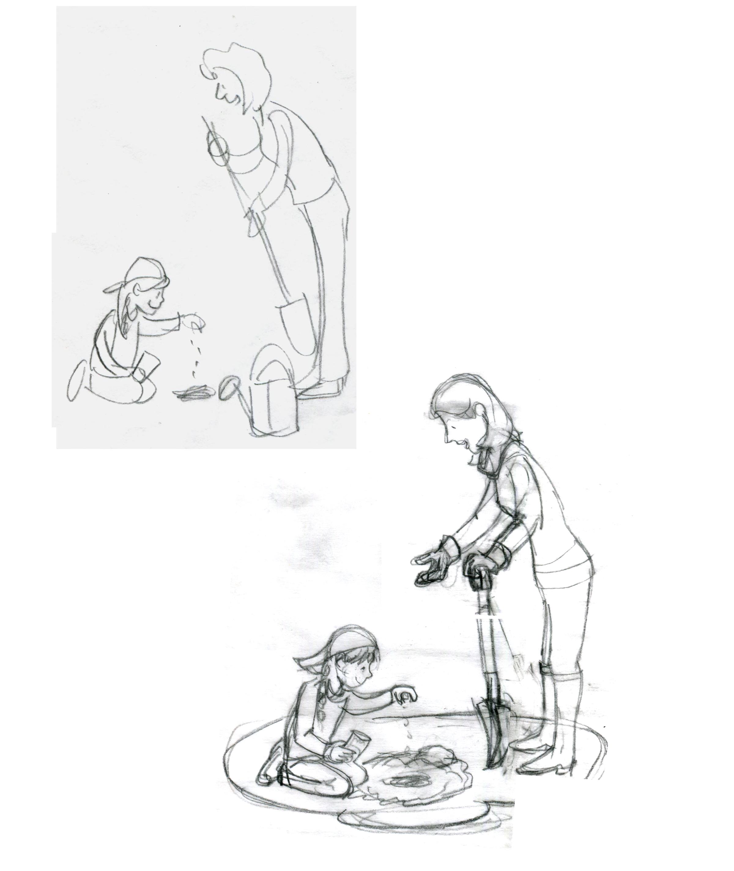 2400x2850 Illustration Sketch Achillesportfolio - Gardener Sketch