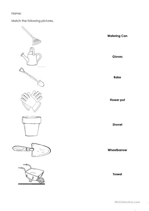 483x684 Gardening Tools Worksheet - Gardening Tools Sketch