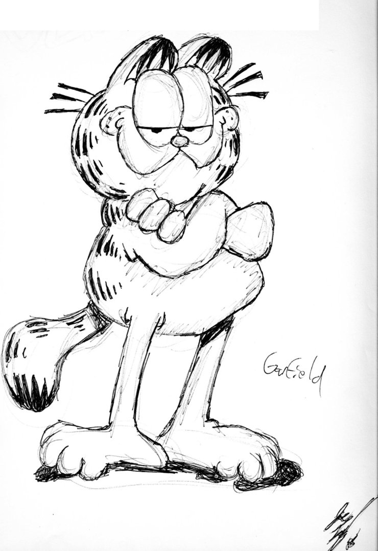740x1078 Garfield Sketch By The Bound Phoenix - Garfield Sketch