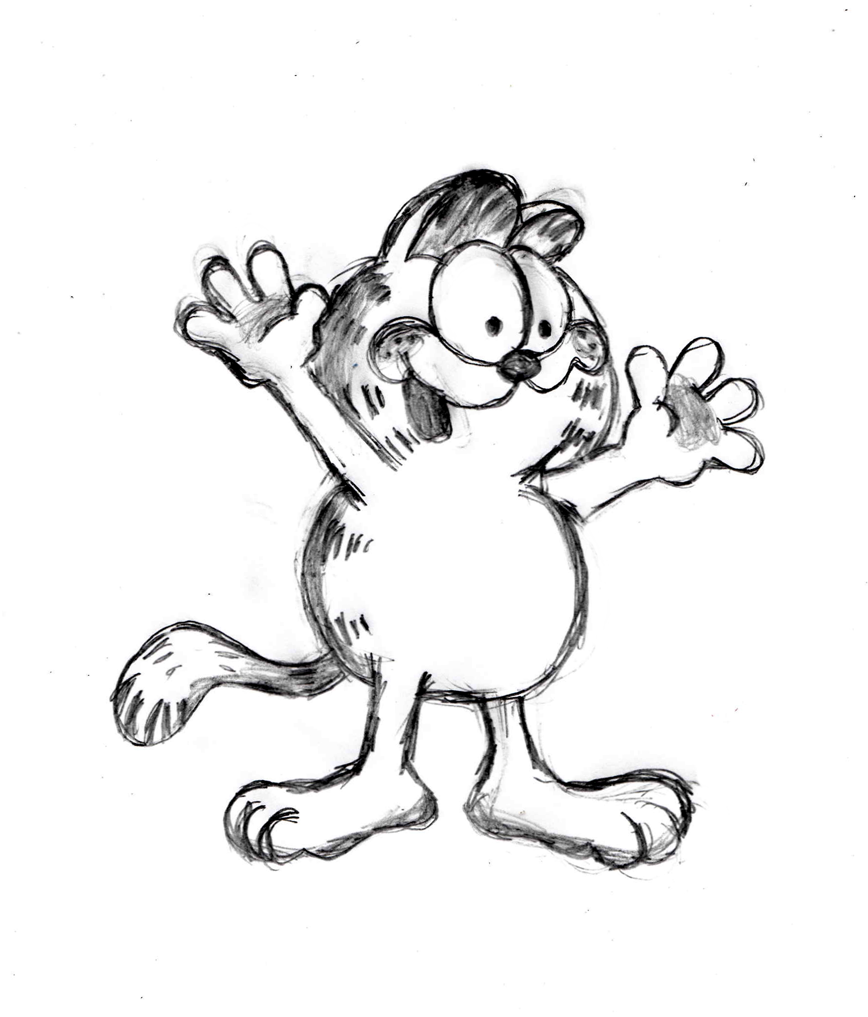 Garfield Sketch at PaintingValley.com | Explore collection of Garfield ...