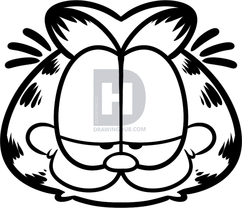 837x720 How To Draw Garfield Easy, Step By Step, Drawing Guide, By - Garfield Sketch
