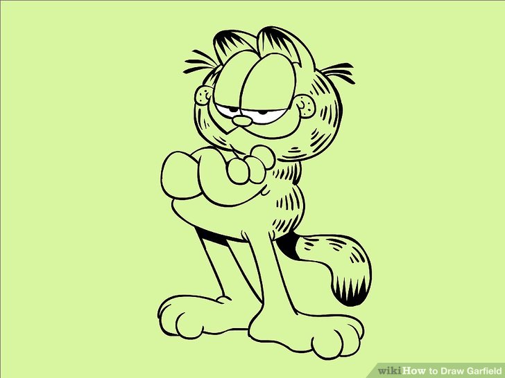 728x546 How To Draw Garfield (With Pictures) - Garfield Sketch