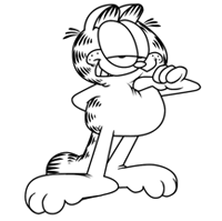 200x199 How To Draw Garfield - Garfield Sketch
