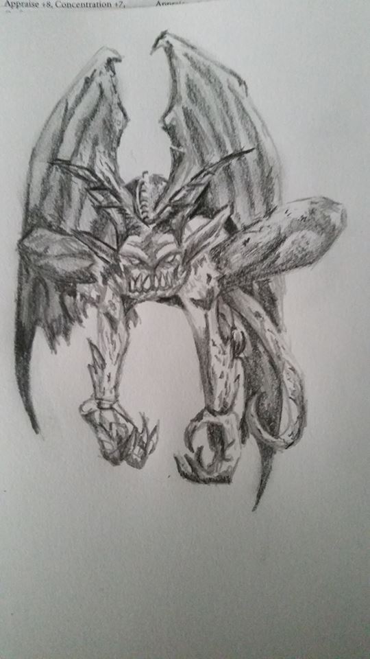 540x960 Gargoyle Sketch By Nova Rose - Gargoyle Sketch
