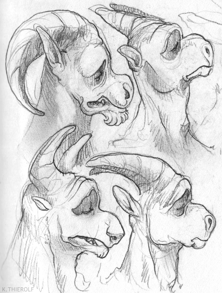 850x1124 Artstation - Gargoyle Sketch