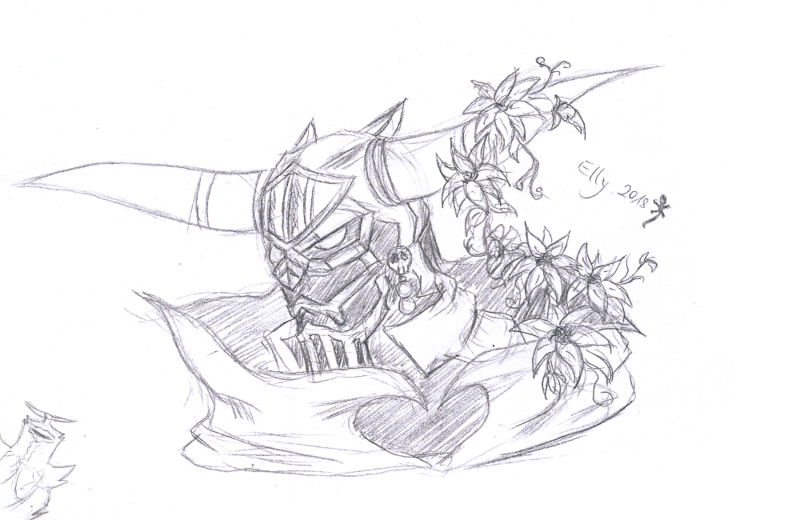 800x520 Pencil Drawing - Garland Sketch