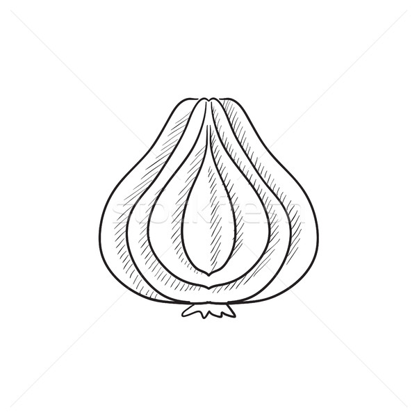 600x600 Garlic Sketch Icon. Vector Illustration Andrei Krauchuk - Garlic Sketch