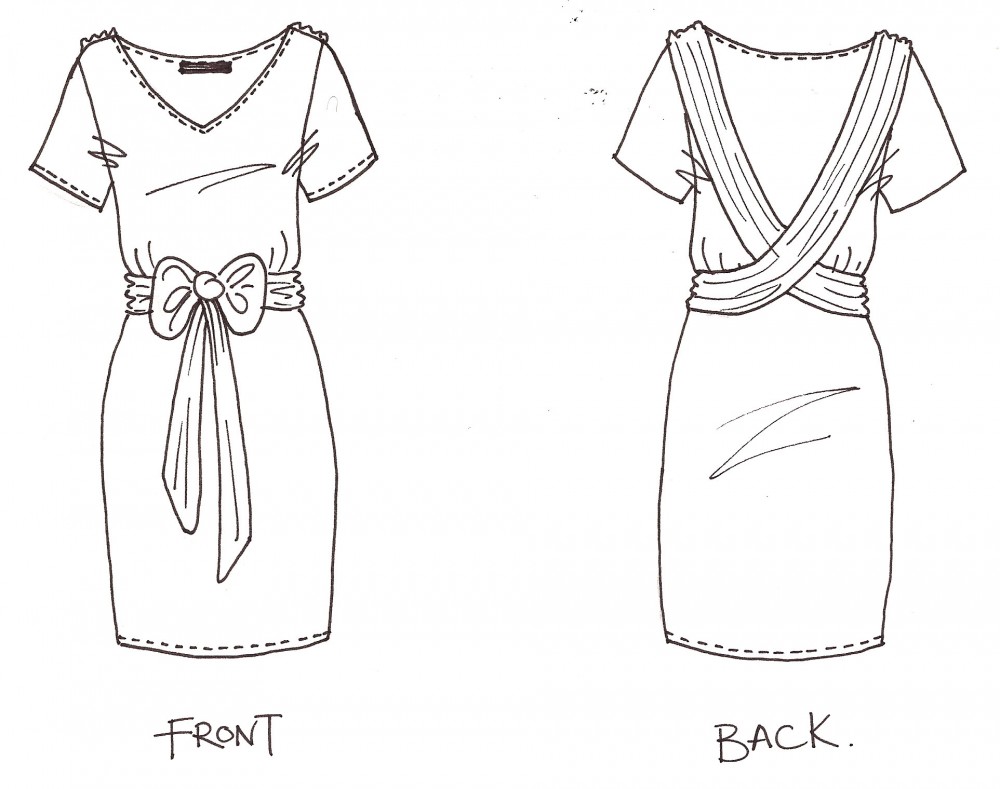 Garment Sketches at PaintingValley.com | Explore collection of Garment ...