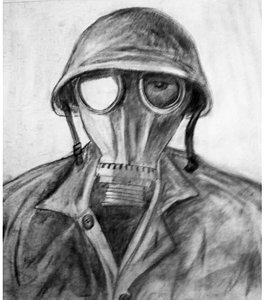265x300 Gas Mask Drawings Fine Art America - Gas Mask Sketch