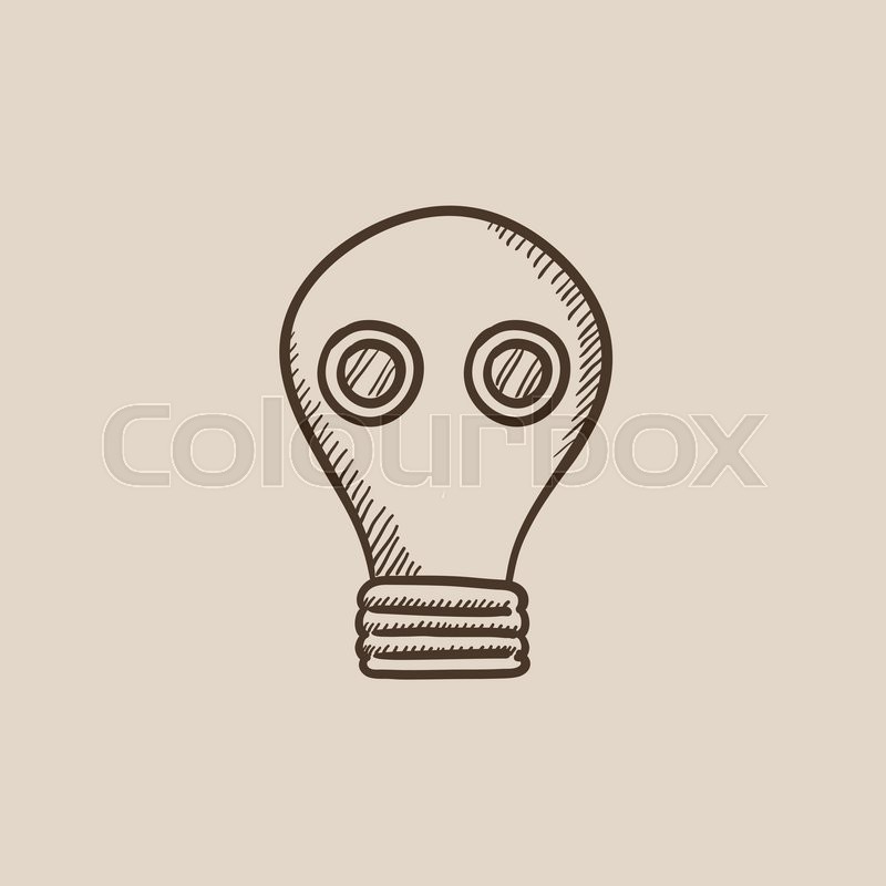 800x800 Gas Mask Sketch Icon For Web, Mobile And Infographics. Hand Drawn - Gas Mask Sketch