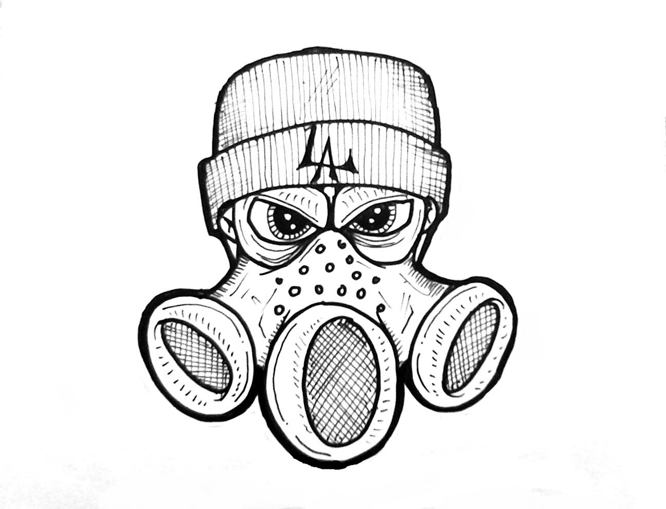 Gas Mask Sketch at PaintingValley.com | Explore collection of Gas Mask ...