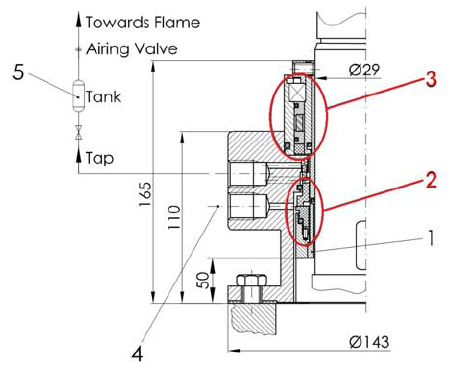456x375 Sketch Of A Fluid Combined Seal For Liquefied - Gas Pump Sketch