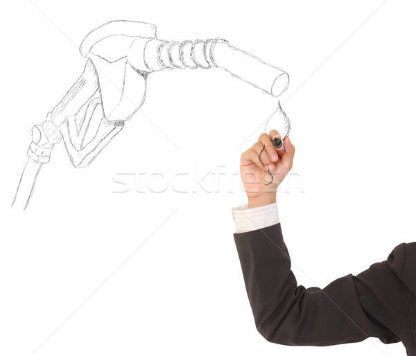 600x514 Sketch Gas Pump For Refueling Car On Gas Station Isolated On W - Gas Pump Sketch