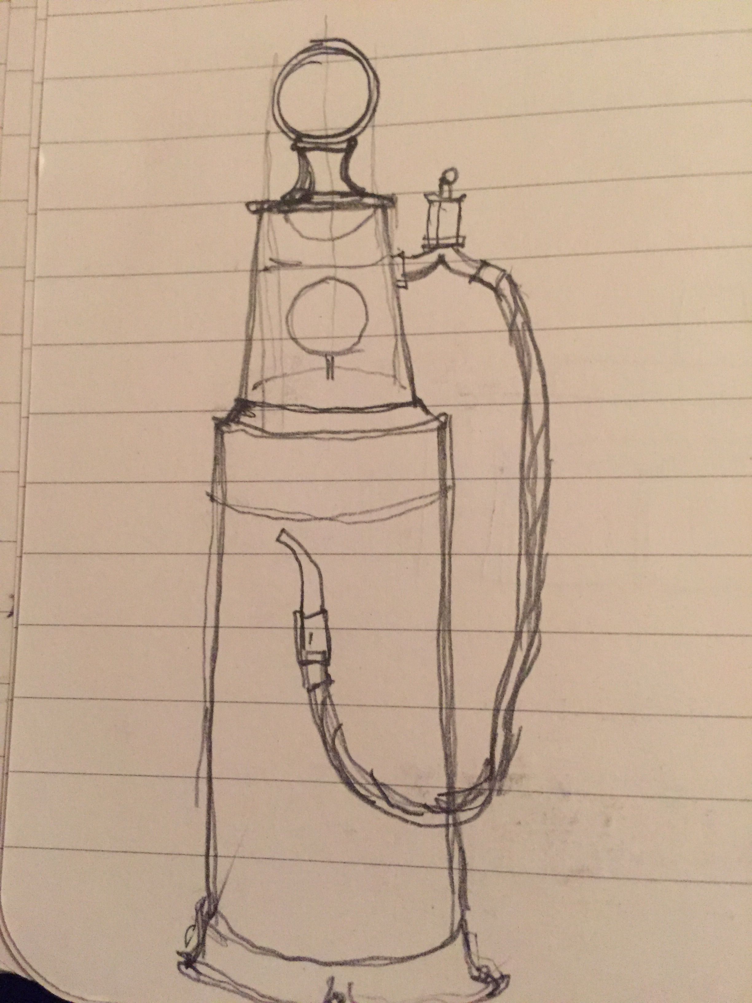 2448x3264 Sketch Of Old Fashioned Gas Tank, Gas Pump. John Workley - Gas Pump Sketch
