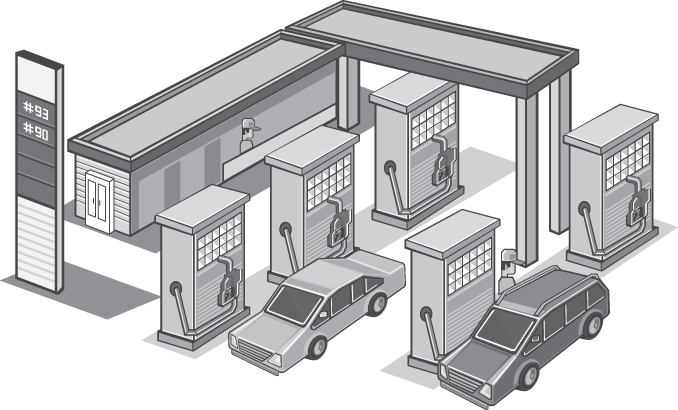 678x410 Gas Station - Gas Station Sketch