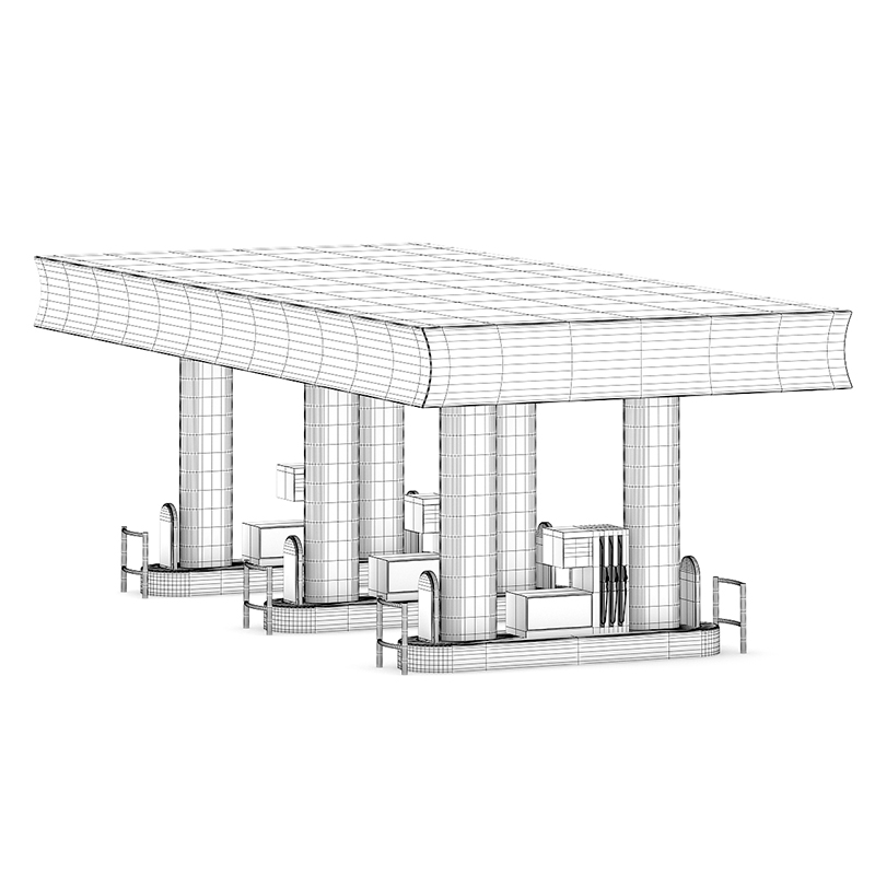 800x800 Gas Station - Gas Station Sketch