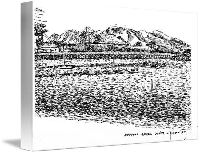 650x498 Golden Gate Sketch 1 By Chris Curley - Gate Sketch