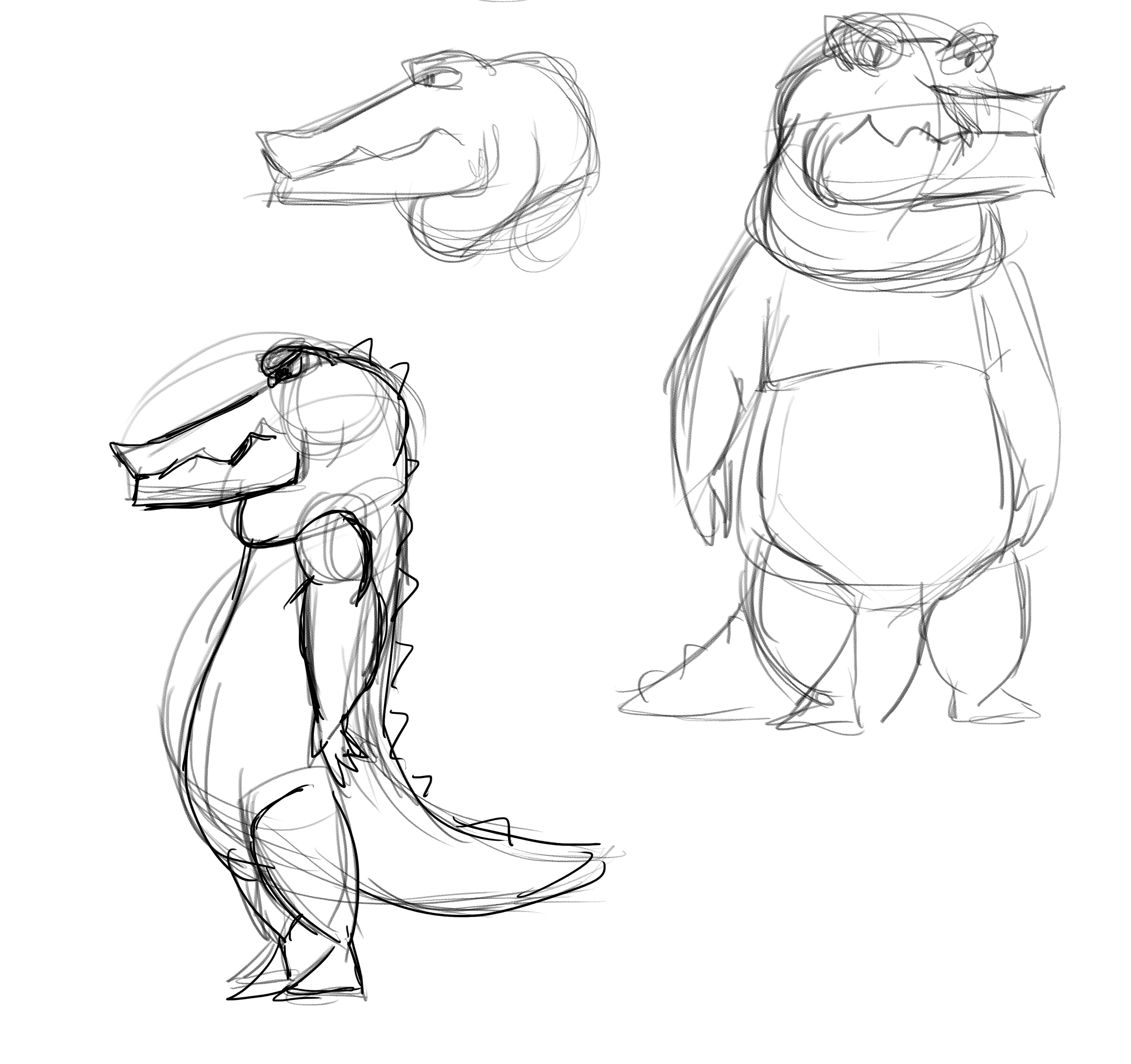 3054x2871 Gator Sketch 1 Rocket Punch Studio - Gator Sketch