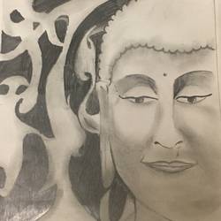 250x250 Buddha Drawings For Sale Buy Original Buddha Drawings Online - Gautam Buddha Sketch