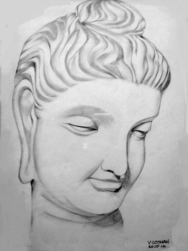 600x800 Lord Gautama Buddha Ji - Gautam Buddha Sketch