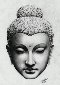 Gautam Buddha Sketch at PaintingValley.com | Explore collection of ...