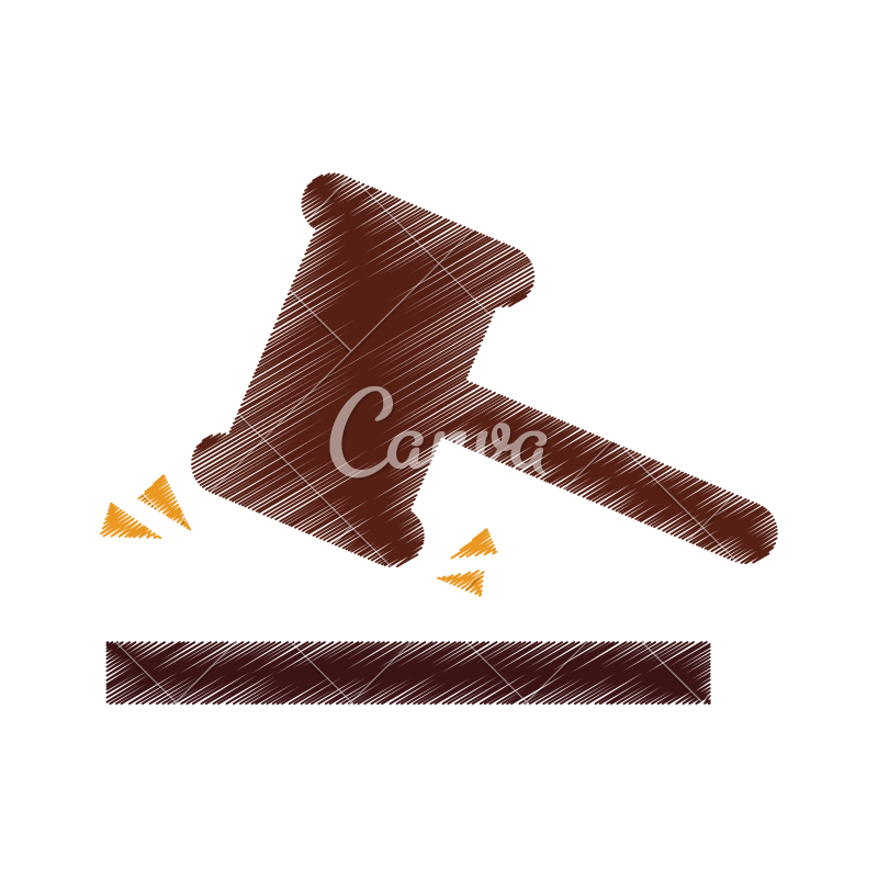 800x800 Justice Gavel Sketch - Gavel Sketch