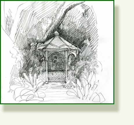 462x428 Gazebo Sketch Pencilandleaf - Gazebo Sketch