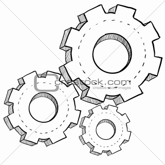 340x340 Image 4454290 Gear Sketch From Crestock Stock Photos - Gear Sketch