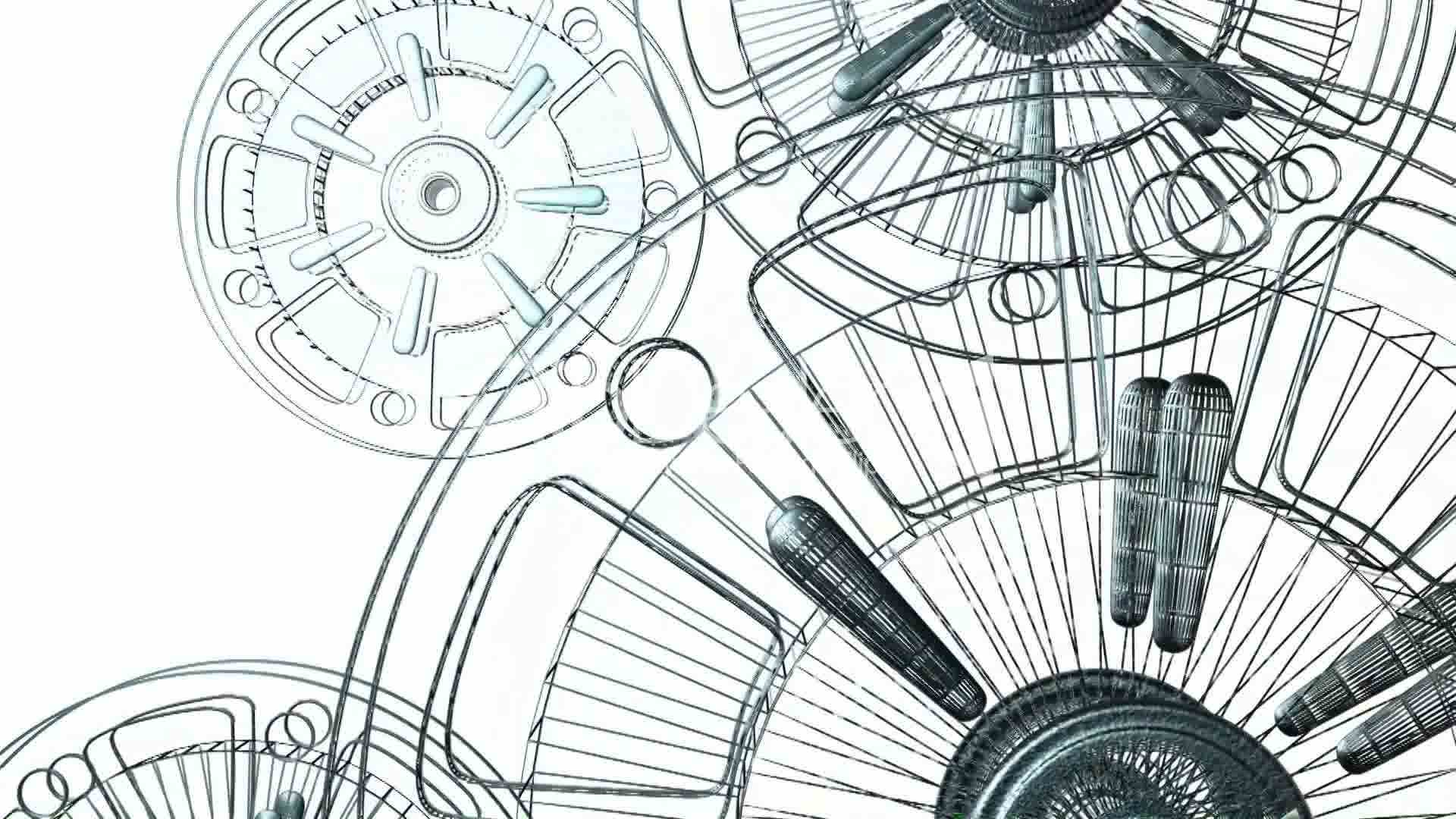 1920x1080 Rotation Of 3d Film Gear.cinema,movie,camera,filmstrip,35mm,frame - Gear Sketch