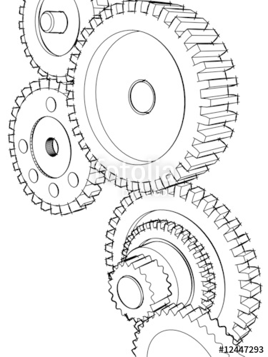 375x500 Sketch Gears Stock Photo And Royalty Free Images On - Gear Sketch