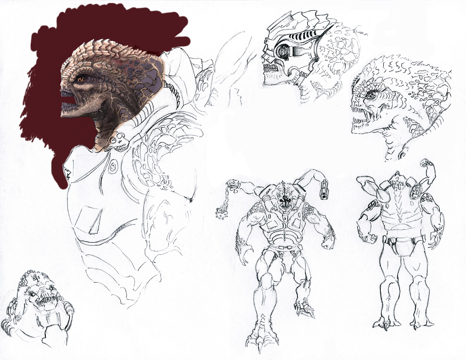 946x730 Gears Of War - Gears Of War Sketches